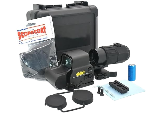 558 Style Holographic + G45 FTS Magnifier Combo Set With Markings (Black / Dark Earth)