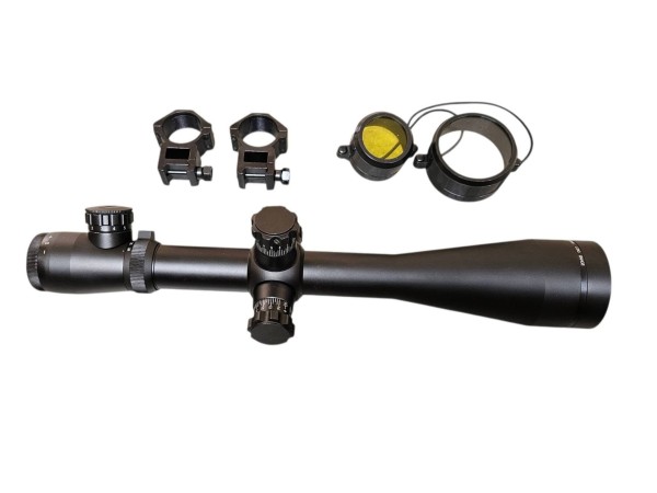 Opp Tactical 6-24x50 Illuminated Rifle Scope with 20mm Mounts 