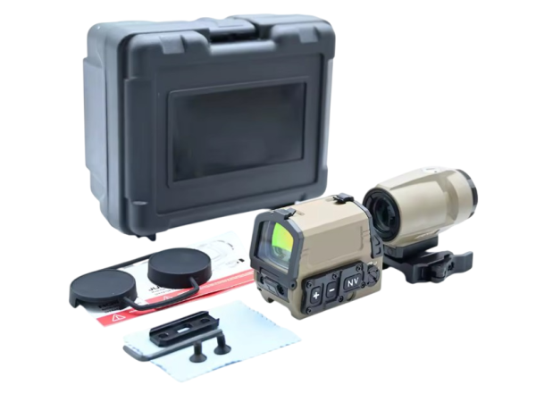 R8 Style Red Dot with JT Style Magnifier (Black / Tan) 