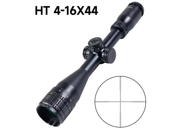 Opp Tactical HT 4-16X44AOE Illuminated Rifle Scope wth 20mm Rail High Mounts, sunshade and Lens Caps