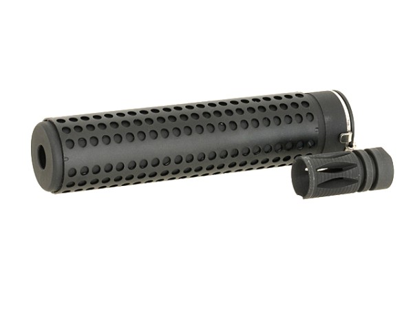 Big-Dragon KAC Style QD Suppressor with Birdcage Flash Hider (14mm CCW)