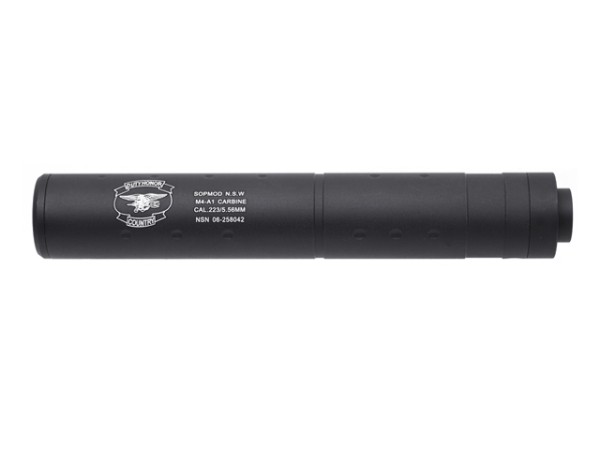 Big-Dragon 196x32mm Suppressor with NAVY SEAL Markings (14mm CCW)