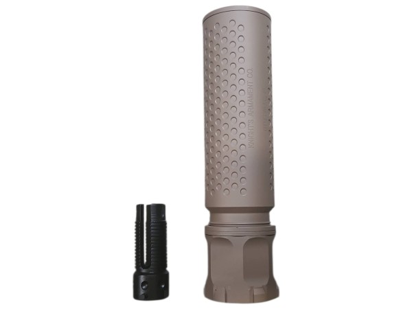 AngryGun QDC/CRS-PRT Dummy Silencer 14mm CCW (FDE / Black) 