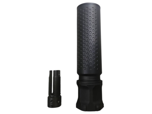 AngryGun QDC/CRS-PRT Dummy Silencer 14mm CCW (FDE / Black) 