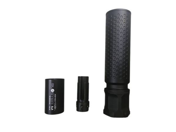AngryGun QDC/CRS-PRT Silencer 14mm CCW with Acetech Blaster M Tracer (FDE / Black)