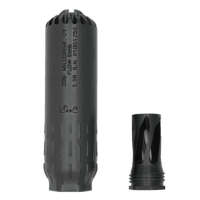 AngryGun 3D-Printed Stainless Steel Flow 556K Dummy Suppressor 14mm CCW (FDE / Black) 