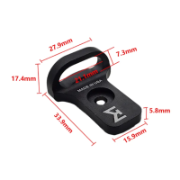 Aluminium M-LOK Mounted Sling Attachment Point (Black / Dark Earth) 