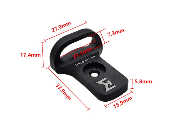 Aluminium M-LOK Mounted Sling Attachment Point (Black / Dark Earth) 