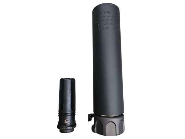 AngryGun SOCOM 556 Dummy Silencer Black / DE (14mm CCW) 
