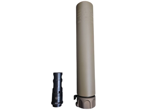 AngryGun SOCOM 762 Dummy Silencer Black / DE (14mm CCW) 
