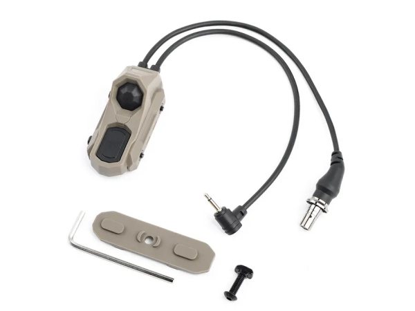 WADSN Axon type Double Port 20mm Mounted Switch with SF & 2.5mm Jack WD07044 (Black / DE) 