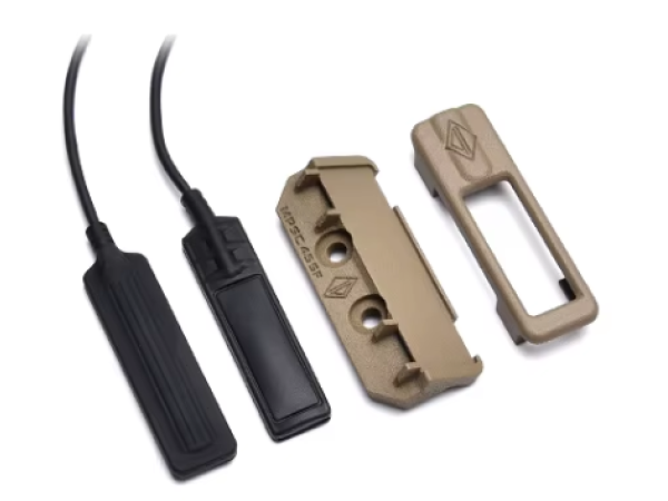 WADSN M0LOK / KeyMod Mounted 45degree Pressure Switch Holder SF or SOLO (Black / Tan) 