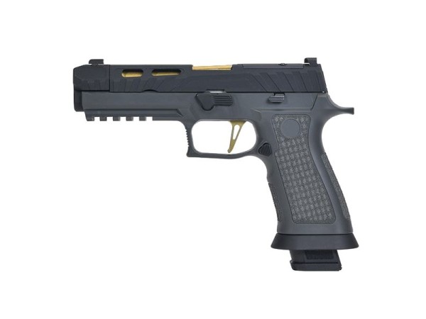 Para Bellum Custom Spectre Comp 4.6" GBB Pistol (Grey / Black / Gold) 