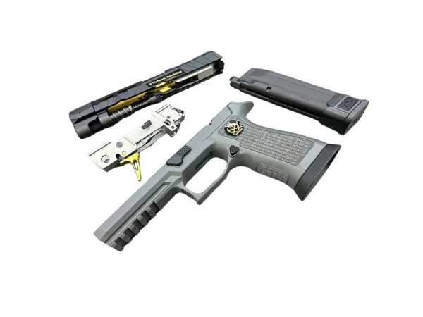 Para Bellum Custom Spectre Comp 4.6" GBB Pistol (Grey / Black / Gold) 