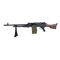 Golden Eagle M240 GPMG AEG Machine Gun, Real Wood Stock Without Railed Handguard and Heat Shield Version 