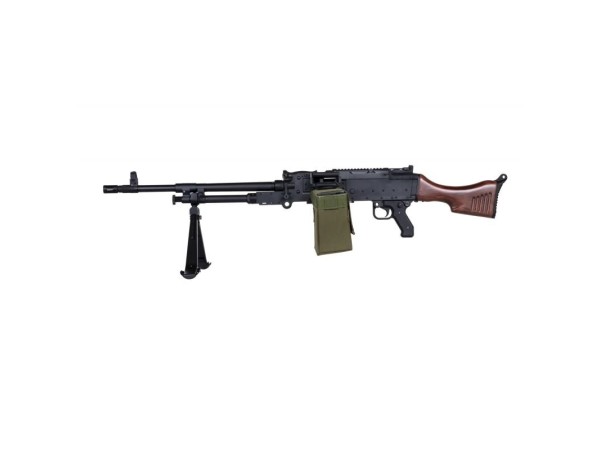 Golden Eagle M240 GPMG AEG Machine Gun, Real Wood Stock Without Railed Handguard and Heat Shield Version 