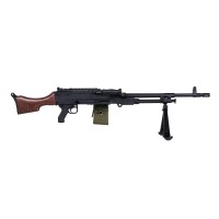 Golden Eagle M240 GPMG AEG Machine Gun, Real Wood Stock Without Railed Handguard and Heat Shield Version 