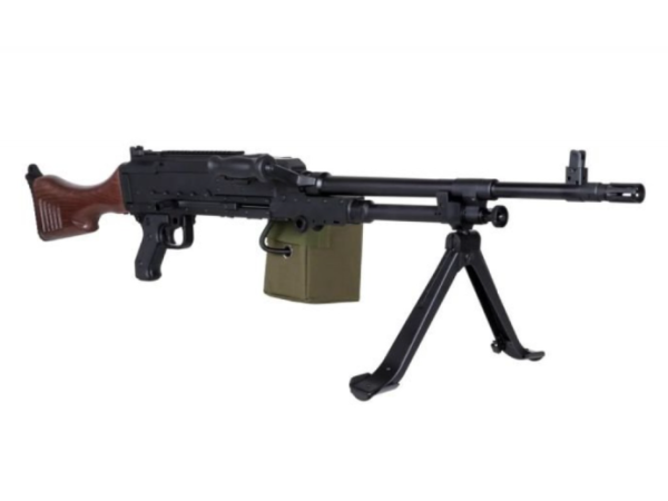 Golden Eagle M240 GPMG AEG Machine Gun, Real Wood Stock Without Railed Handguard and Heat Shield Version 
