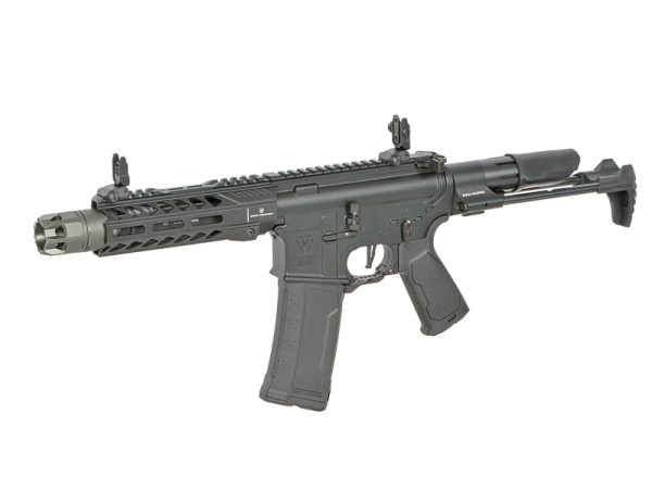 Pre-Order Due 30/04/2026 - EMG / CYMA Platinum Strike industries 7" Raider CQB Gen.2 AEG with Eshooter ETU (Black) 