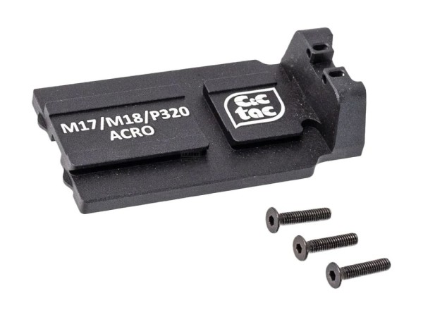 Pre-Order Due 29/04/2026 - C&C TAC ACRO Adapter Plate Mount Sight Set for SIG AIR / VFC P320 / M17 / M18 GBB Pistol