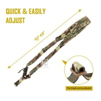 KRYDEX Cordura Modular One Point Rifle Sling (Coyote Brown, Ranger Green, Black, Multi-Cam)