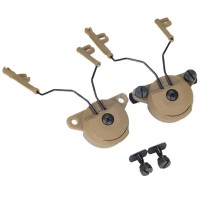 FMA Wendy EXFIL Helmet Rail Headphone Adapter 360 Rotation Helmet Rail Suspension Bracket Pair (DE)  FMA Wendy EXFIL Helmet Rail Headphone Adapter 360 Rotation Helmet Rail Suspension Bracket Pair (DE)