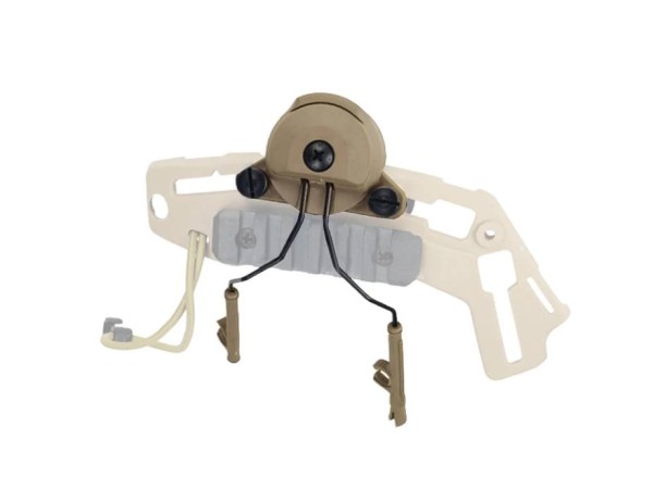 FMA Wendy EXFIL Helmet Rail Headphone Adapter 360 Rotation Helmet Rail Suspension Bracket Pair (DE)  FMA Wendy EXFIL Helmet Rail Headphone Adapter 360 Rotation Helmet Rail Suspension Bracket Pair (DE)