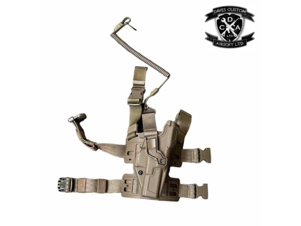 British Army Surplus Glock 17 Radar Holster with Lanyards (DE) 