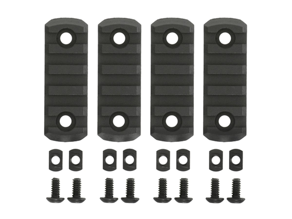 TMC Polymer 5 Slot M-LOK Panel Set 4 Piece (Black)