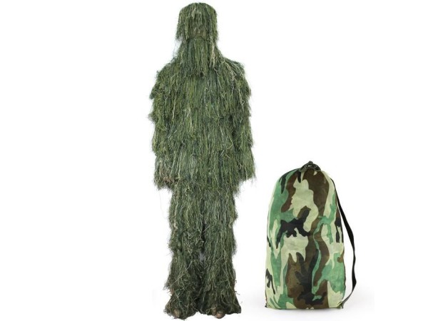 Big Foot Ghillie Suit Burrs Camouflage Woodland