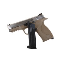 WE Custom Big Bird Tan Gas Blowback Pistol WE-71058 (Silver Slide and Silver Barrel)