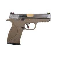 WE Custom Big Bird Tan Gas Blowback Pistol WE-71058 (Silver Slide and Silver Barrel)