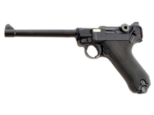 WE P08 Gasbb Pistol 6" Full Metal (Black) 