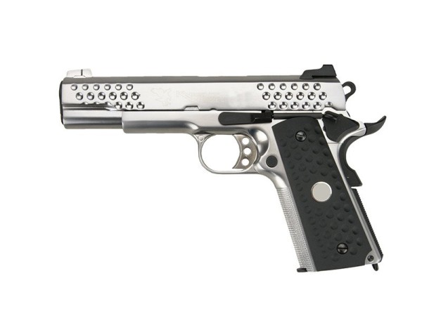 WE Knight Hawk 1911 Full Metal Gas Blowback Pistol WE-71029 (Silver) 