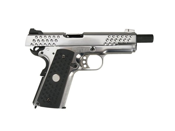 WE Knight Hawk 1911 Full Metal Gas Blowback Pistol WE-71029 (Silver) 