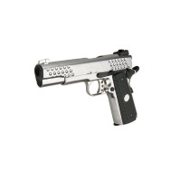 WE Knight Hawk 1911 Full Metal Gas Blowback Pistol WE-71029 (Silver) 