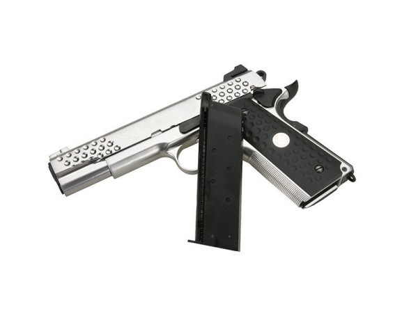 WE Knight Hawk 1911 Full Metal Gas Blowback Pistol WE-71029 (Silver) 