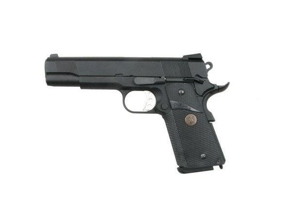WE 1911 MEU Full Metal Gas Blowback Pistol (Black) 