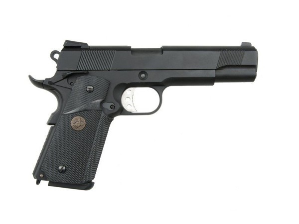 WE 1911 MEU Full Metal Gas Blowback Pistol (Black) 