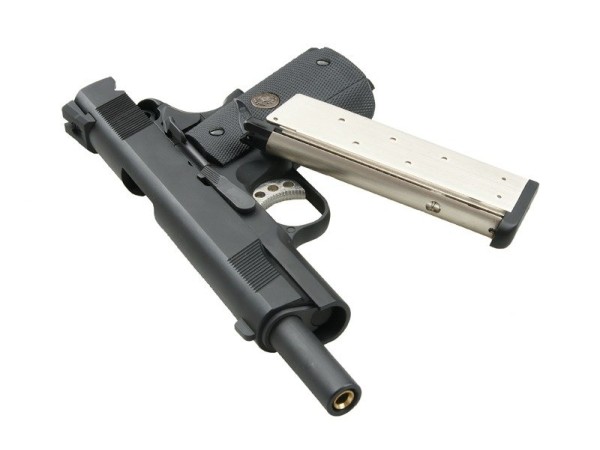 WE 1911 MEU Full Metal Gas Blowback Pistol (Black) 