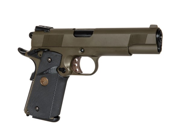 WE M1911 MEU Full Metal Gas Blowback Pistol WE-71026 (OD) 