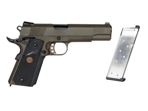 WE M1911 MEU Full Metal Gas Blowback Pistol WE-71026 (OD) 