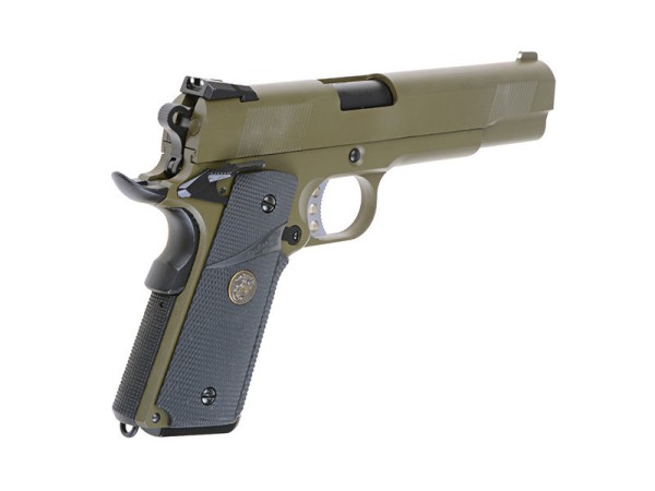 WE M1911 MEU Full Metal Gas Blowback Pistol WE-71026 (OD) 
