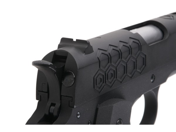 WE 1911 Hex Cut GBB Pistol (Black)