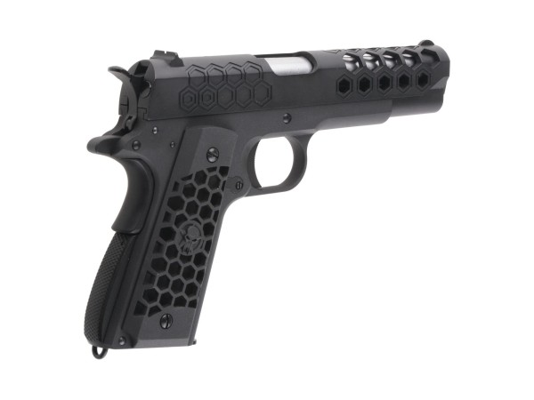 WE 1911 Hex Cut GBB Pistol (Black)