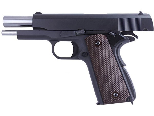 WE - 1911 "Commander" 1943 Full Metal Gas Blowback Pistol (Grey)