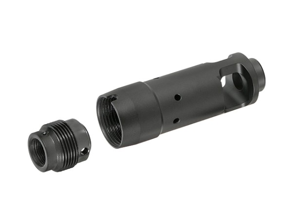 Battleaxe Steel AK-74 Flash Hider (14mm CCW with AK Thread Adapter)