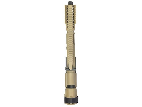 Ares M45X-S with EFCS Gearbox (Retractable Stock with Arm Stabilizing Brace - Tan - AR-086E - Comes with extra Mid-Cap and Low Cap Magazine)