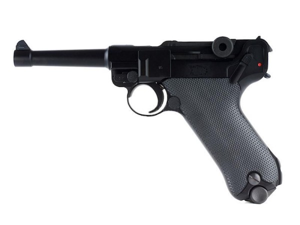 WE P08 GBB Pistol 4 inch - S - Full Metal (Black)