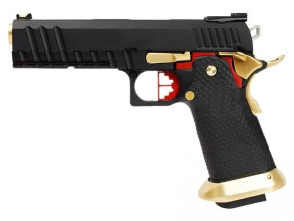 Armorer Works Custom Hi-Capa GBB Pistol AW-HX2002 (Black & Gold) 